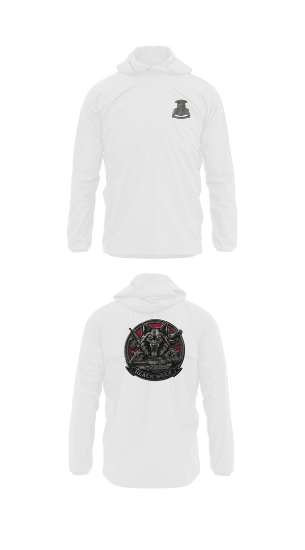 Windbreaker, Black Wolf Company, 3-67 AR, Army, Teamtime, Team time, sublimation, custom sports apparel, team uniforms, spirit wear, spiritwear, sports uniforms, custom shirts, team store, custom team store, fundraiser sports, apparel fundraiser