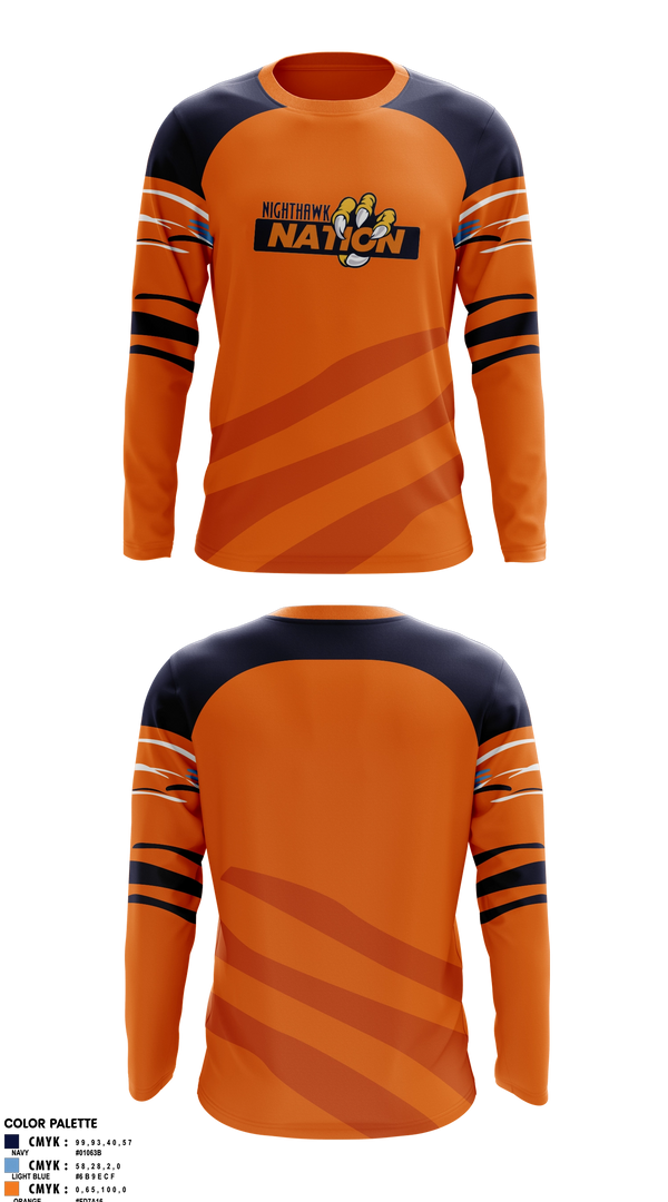 Long Sleeve Performance Shirt, Herbert Akins Road Middle School, Track & Field, Teamtime, Team time, sublimation, custom sports apparel, team uniforms, spirit wear, spiritwear, sports uniforms, custom shirts, team store, custom team store, fundraiser sports, apparel fundraiser