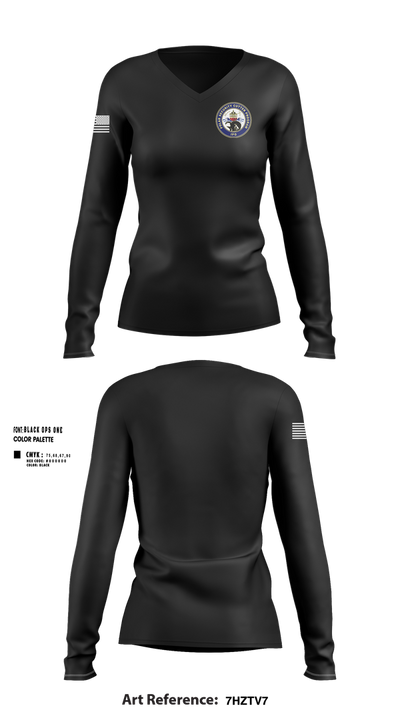 psc 8330314 Women's Long Sleeve V-neck Shirt - 108