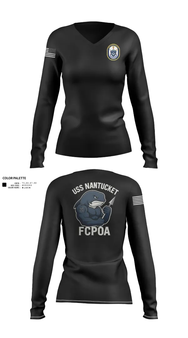 Womens Long Sleeve Vneck Shirt, , Navy, Teamtime, Team time, sublimation, custom sports apparel, team uniforms, spirit wear, spiritwear, sports uniforms, custom shirts, team store, custom team store, fundraiser sports, apparel fundraiser