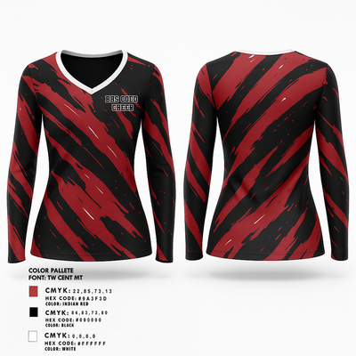 BHS Coed Cheer 25905526 Women's Long Sleeve V-neck Shirt - 1