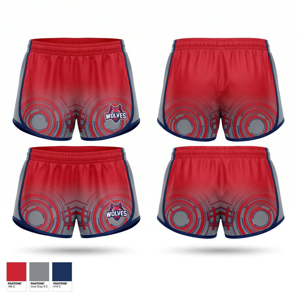 Womens Shorts, E.L. Wright Middle School Football, , Teamtime, Team time, sublimation, custom sports apparel, team uniforms, spirit wear, spiritwear, sports uniforms, custom shirts, team store, custom team store, fundraiser sports, apparel fundraiser