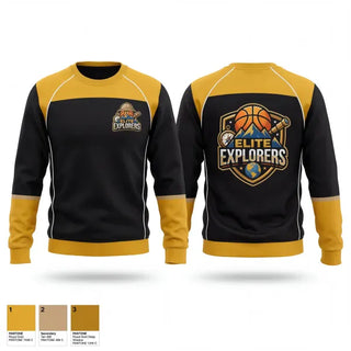 Crew Neck Sweatshirt, Elite Explorers, Men's Basketball, Teamtime, Team time, sublimation, custom sports apparel, team uniforms, spirit wear, spiritwear, sports uniforms, custom shirts, team store, custom team store, fundraiser sports, apparel fundraiser