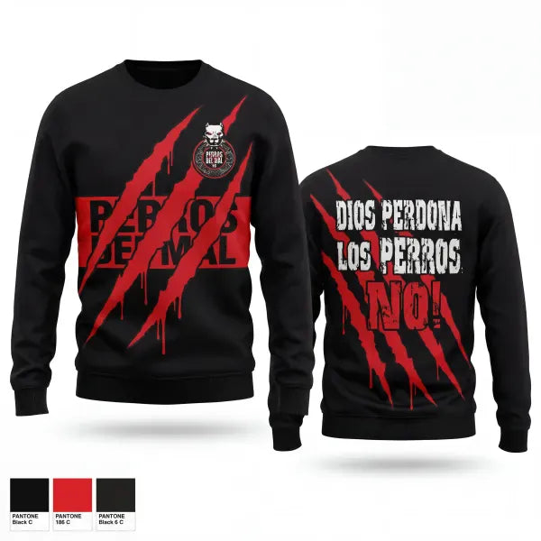 Crew Neck Sweatshirt, PERROS DEL MAL FC, Men's Soccer, Teamtime, Team time, sublimation, custom sports apparel, team uniforms, spirit wear, spiritwear, sports uniforms, custom shirts, team store, custom team store, fundraiser sports, apparel fundraiser