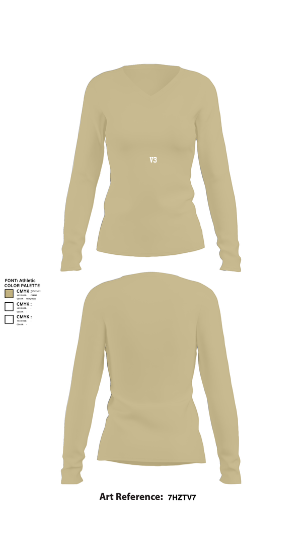 Womens Long Sleeve Vneck Shirt, V3, , Teamtime, Team time, sublimation, custom sports apparel, team uniforms, spirit wear, spiritwear, sports uniforms, custom shirts, team store, custom team store, fundraiser sports, apparel fundraiser