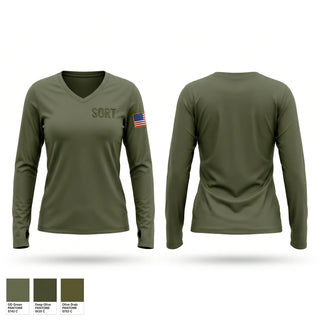 Womens Long Sleeve Vneck Shirt, SORT, Police, Teamtime, Team time, sublimation, custom sports apparel, team uniforms, spirit wear, spiritwear, sports uniforms, custom shirts, team store, custom team store, fundraiser sports, apparel fundraiser