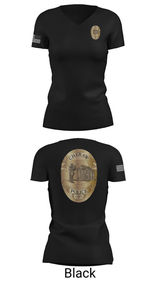 Womens Short Sleeve Vneck Shirt, Cheraw, Police, Teamtime, Team time, sublimation, custom sports apparel, team uniforms, spirit wear, spiritwear, sports uniforms, custom shirts, team store, custom team store, fundraiser sports, apparel fundraiser