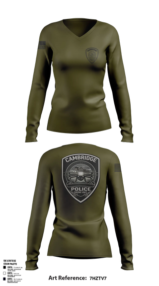 Womens Long Sleeve Vneck Shirt, RDC Outdoors, Police, Teamtime, Team time, sublimation, custom sports apparel, team uniforms, spirit wear, spiritwear, sports uniforms, custom shirts, team store, custom team store, fundraiser sports, apparel fundraiser