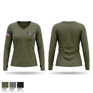 Womens Long Sleeve Vneck Shirt, CCSO Special Response Team, Police, Teamtime, Team time, sublimation, custom sports apparel, team uniforms, spirit wear, spiritwear, sports uniforms, custom shirts, team store, custom team store, fundraiser sports, apparel fundraiser