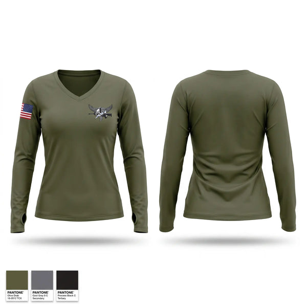Womens Long Sleeve Vneck Shirt, CCSO Special Response Team, Police, Teamtime, Team time, sublimation, custom sports apparel, team uniforms, spirit wear, spiritwear, sports uniforms, custom shirts, team store, custom team store, fundraiser sports, apparel fundraiser