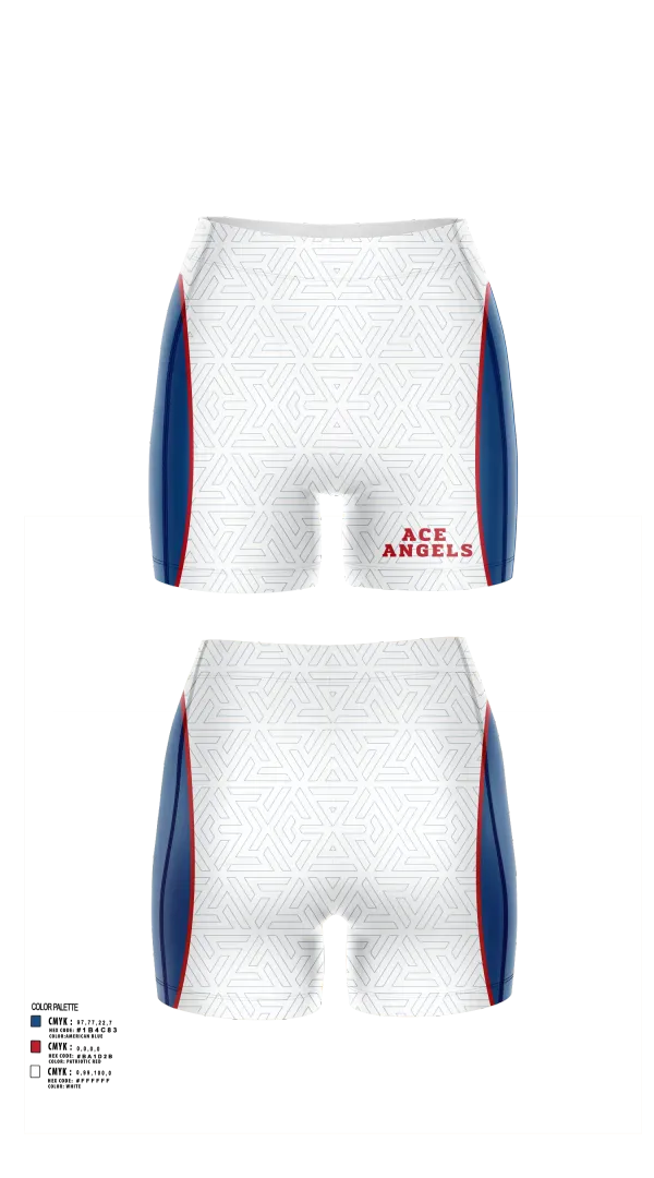 Womens Shorts, Ace Angels, Women's Volleyball, Teamtime, Team time, sublimation, custom sports apparel, team uniforms, spirit wear, spiritwear, sports uniforms, custom shirts, team store, custom team store, fundraiser sports, apparel fundraiser