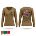 23D Military Police Company Deployment 2026 Women's Long Sleeve V-neck Shirt - 1