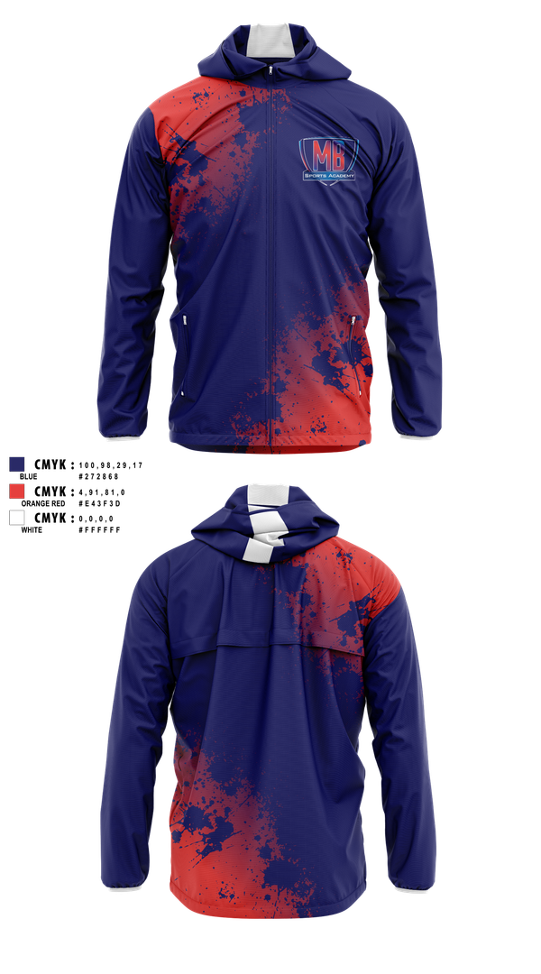 Windbreaker, MB Sports Academy, Golf, Teamtime, Team time, sublimation, custom sports apparel, team uniforms, spirit wear, spiritwear, sports uniforms, custom shirts, team store, custom team store, fundraiser sports, apparel fundraiser
