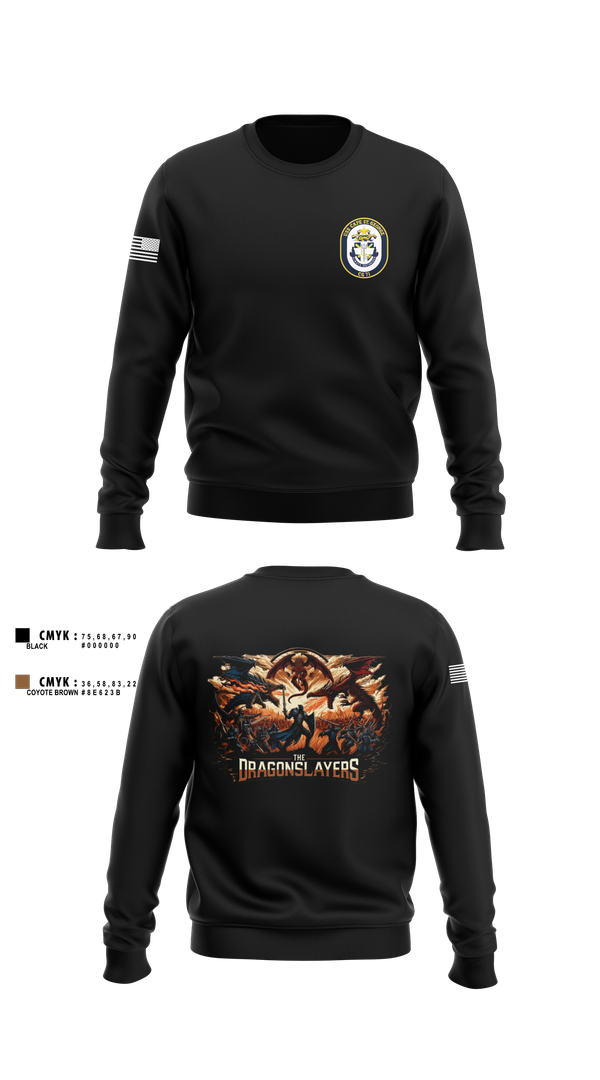 Crew Neck Sweatshirt, USS CAPE ST. GEORGE, , Teamtime, Team time, sublimation, custom sports apparel, team uniforms, spirit wear, spiritwear, sports uniforms, custom shirts, team store, custom team store, fundraiser sports, apparel fundraiser
