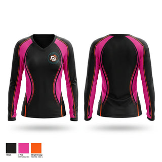 Womens Long Sleeve Vneck Shirt, Florida Grind, Softball, Teamtime, Team time, sublimation, custom sports apparel, team uniforms, spirit wear, spiritwear, sports uniforms, custom shirts, team store, custom team store, fundraiser sports, apparel fundraiser