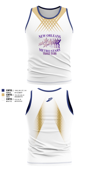 Tank Top, New Orleans Metro Stars Track Club, Track & Field, Teamtime, Team time, sublimation, custom sports apparel, team uniforms, spirit wear, spiritwear, sports uniforms, custom shirts, team store, custom team store, fundraiser sports, apparel fundraiser