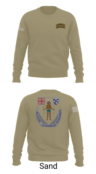 Crew Neck Sweatshirt, Chaos Company, 1-182 Infantry, , Teamtime, Team time, sublimation, custom sports apparel, team uniforms, spirit wear, spiritwear, sports uniforms, custom shirts, team store, custom team store, fundraiser sports, apparel fundraiser