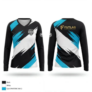 Womens Long Sleeve Vneck Shirt, Project Football, Men's Soccer, Teamtime, Team time, sublimation, custom sports apparel, team uniforms, spirit wear, spiritwear, sports uniforms, custom shirts, team store, custom team store, fundraiser sports, apparel fundraiser