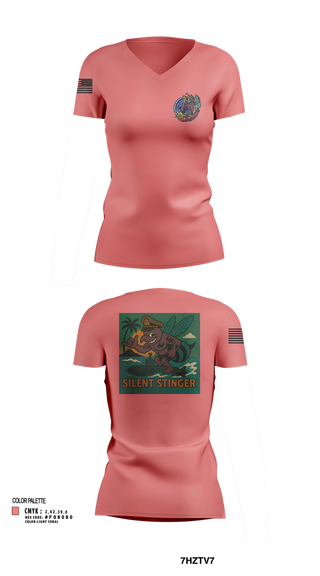 Womens Short Sleeve Vneck Shirt, USS CHARLOTTE SSN 766, Navy, Teamtime, Team time, sublimation, custom sports apparel, team uniforms, spirit wear, spiritwear, sports uniforms, custom shirts, team store, custom team store, fundraiser sports, apparel fundraiser