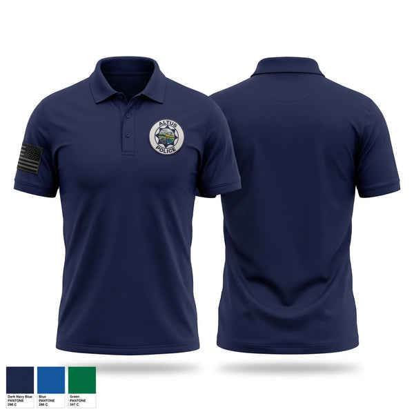Short Sleeve Performance Polo, Altus Police Department, Police, Teamtime, Team time, sublimation, custom sports apparel, team uniforms, spirit wear, spiritwear, sports uniforms, custom shirts, team store, custom team store, fundraiser sports, apparel fundraiser