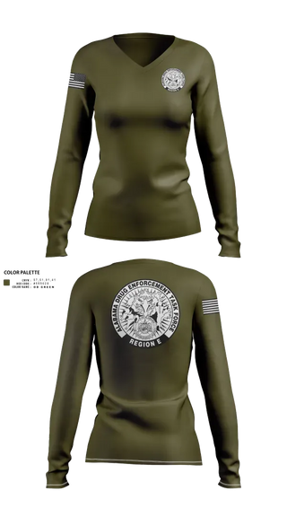 Womens Long Sleeve Vneck Shirt, Alabama Drug Enforcement Task Force, Police, Teamtime, Team time, sublimation, custom sports apparel, team uniforms, spirit wear, spiritwear, sports uniforms, custom shirts, team store, custom team store, fundraiser sports, apparel fundraiser