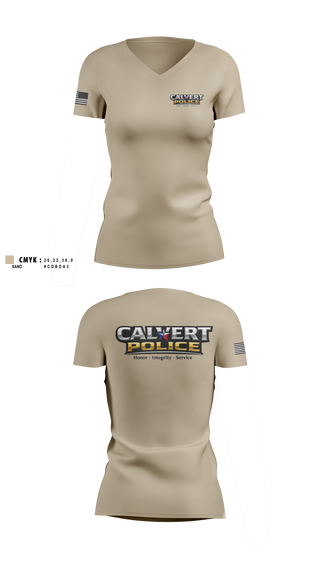 Womens Short Sleeve Vneck Shirt, CALVERT POLICE DEPARTMENT, Police, Teamtime, Team time, sublimation, custom sports apparel, team uniforms, spirit wear, spiritwear, sports uniforms, custom shirts, team store, custom team store, fundraiser sports, apparel fundraiser