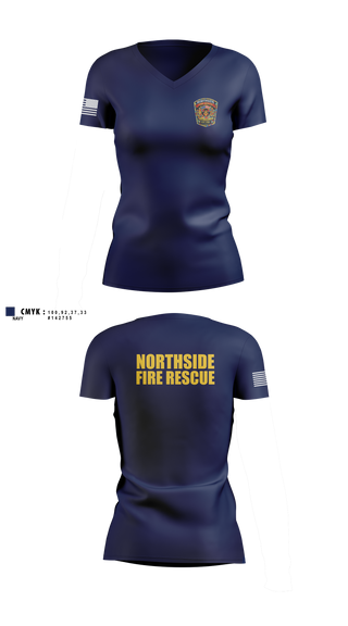Womens Short Sleeve Vneck Shirt, Northside Fire Rescue, Fire Department, Teamtime, Team time, sublimation, custom sports apparel, team uniforms, spirit wear, spiritwear, sports uniforms, custom shirts, team store, custom team store, fundraiser sports, apparel fundraiser