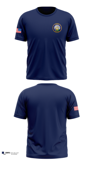 Old School Cotton Shirt, Riverhead NJROTC, Navy, Teamtime, Team time, sublimation, custom sports apparel, team uniforms, spirit wear, spiritwear, sports uniforms, custom shirts, team store, custom team store, fundraiser sports, apparel fundraiser