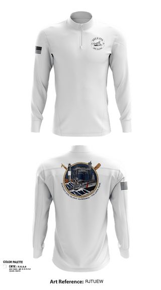 Quarter Zip Jacket, CG STA OAK ISLAND, Coast Guard, Teamtime, Team time, sublimation, custom sports apparel, team uniforms, spirit wear, spiritwear, sports uniforms, custom shirts, team store, custom team store, fundraiser sports, apparel fundraiser