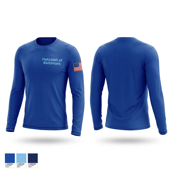 Long Sleeve Performance Shirt, Hatzalah of Baltimore, EMS/EMT, Teamtime, Team time, sublimation, custom sports apparel, team uniforms, spirit wear, spiritwear, sports uniforms, custom shirts, team store, custom team store, fundraiser sports, apparel fundraiser
