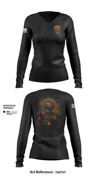 509 SFS509 SFS Women's Long Sleeve V-neck Shirt - 11