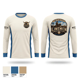 Long Sleeve Performance Shirt, Wichita Linemen, Baseball, Teamtime, Team time, sublimation, custom sports apparel, team uniforms, spirit wear, spiritwear, sports uniforms, custom shirts, team store, custom team store, fundraiser sports, apparel fundraiser