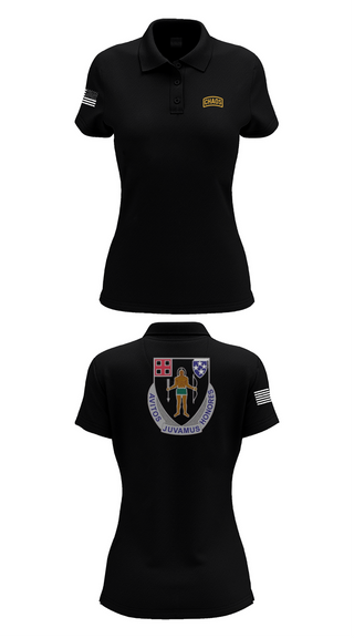 Womens Short Sleeve Performance Polo, Chaos Company, 1-182 Infantry, , Teamtime, Team time, sublimation, custom sports apparel, team uniforms, spirit wear, spiritwear, sports uniforms, custom shirts, team store, custom team store, fundraiser sports, apparel fundraiser