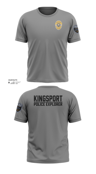Old School Cotton Feel Shirt, Kingsport Police Explorer Post, Police, Teamtime, Team time, sublimation, custom sports apparel, team uniforms, spirit wear, spiritwear, sports uniforms, custom shirts, team store, custom team store, fundraiser sports, apparel fundraiser