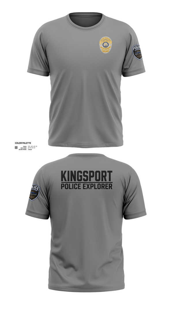 Old School Cotton Feel Shirt, Kingsport Police Explorer Post, Police, Teamtime, Team time, sublimation, custom sports apparel, team uniforms, spirit wear, spiritwear, sports uniforms, custom shirts, team store, custom team store, fundraiser sports, apparel fundraiser