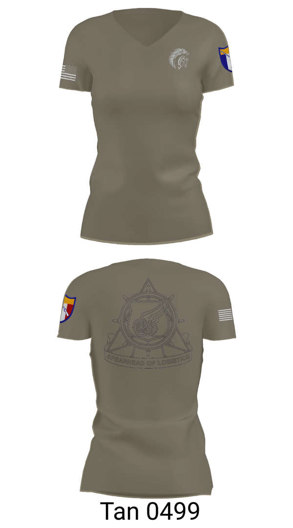 Womens Short Sleeve Vneck Shirt, 2112th Transportation Company, , Teamtime, Team time, sublimation, custom sports apparel, team uniforms, spirit wear, spiritwear, sports uniforms, custom shirts, team store, custom team store, fundraiser sports, apparel fundraiser
