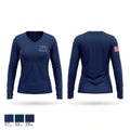 TFD Stn 1 Women's Long Sleeve V-neck Shirt - 1