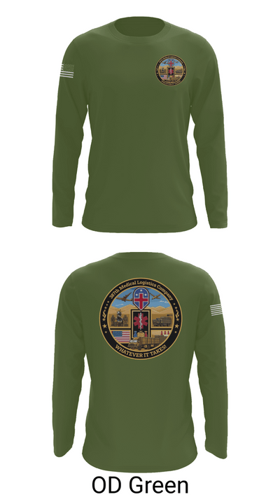 387th Medical Logistics Company 26711800 Long Sleeve Performance Shirt 46
