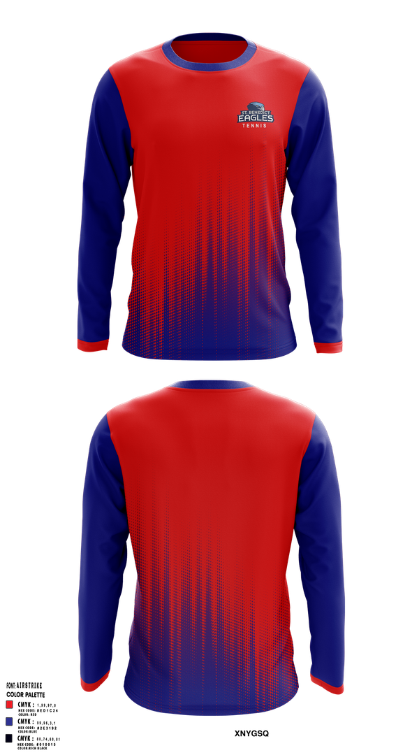 Long Sleeve Performance Shirt, SBA Eagles Tennis, Tennis, Teamtime, Team time, sublimation, custom sports apparel, team uniforms, spirit wear, spiritwear, sports uniforms, custom shirts, team store, custom team store, fundraiser sports, apparel fundraiser