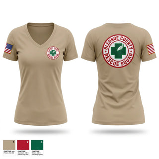 Womens Short Sleeve Vneck Shirt, Bledsoe County Rescue Squad, Fire Department, Teamtime, Team time, sublimation, custom sports apparel, team uniforms, spirit wear, spiritwear, sports uniforms, custom shirts, team store, custom team store, fundraiser sports, apparel fundraiser