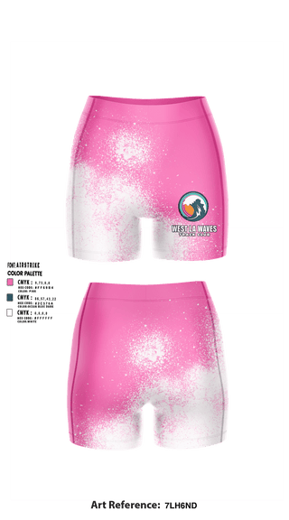 Womens Compression Shorts, West LA Waves, Track & Field, Teamtime, Team time, sublimation, custom sports apparel, team uniforms, spirit wear, spiritwear, sports uniforms, custom shirts, team store, custom team store, fundraiser sports, apparel fundraiser