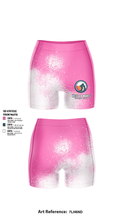 West LA Waves 71978051 Women's Compression Shorts - 6