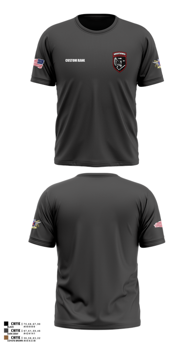 2-10 AHB Knighthawks 14380811 Short Sleeve Performance Shirt - 52