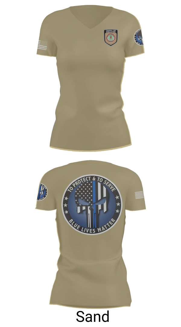 Womens Short Sleeve Vneck Shirt, Policía Municipal de Carolina, , Teamtime, Team time, sublimation, custom sports apparel, team uniforms, spirit wear, spiritwear, sports uniforms, custom shirts, team store, custom team store, fundraiser sports, apparel fundraiser