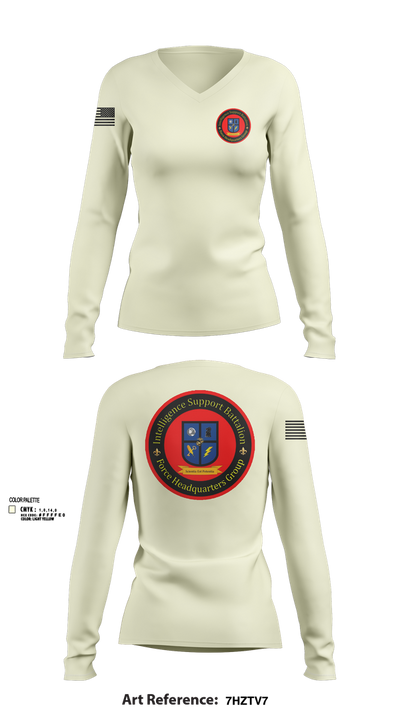 Intelligence Support Battalion 57442174 Women's Long Sleeve V-neck Shirt - 103