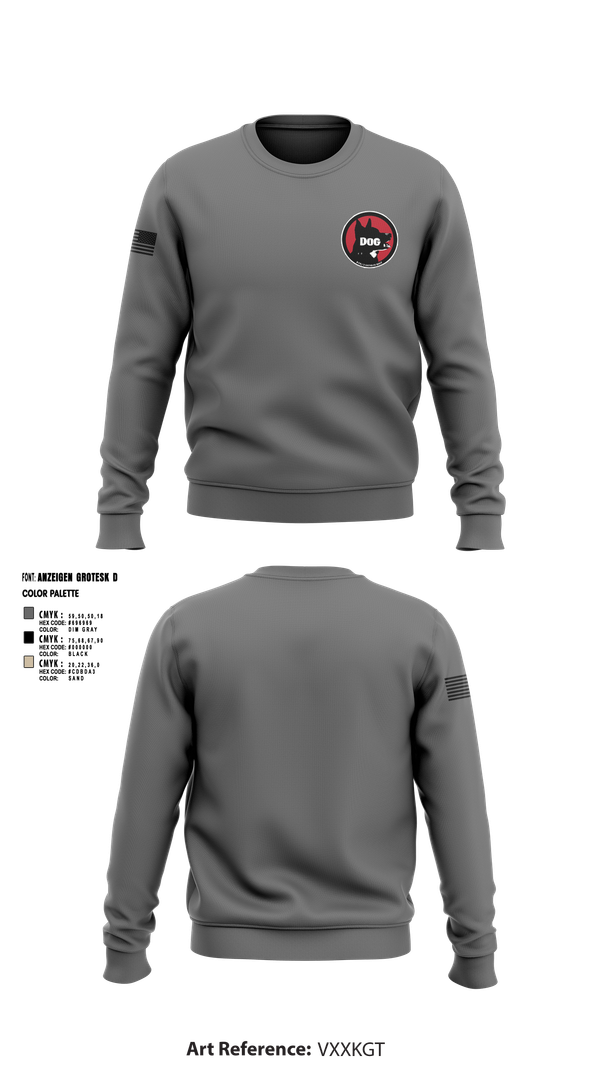Crew Neck Sweatshirt, Dog Company, , Teamtime, Team time, sublimation, custom sports apparel, team uniforms, spirit wear, spiritwear, sports uniforms, custom shirts, team store, custom team store, fundraiser sports, apparel fundraiser