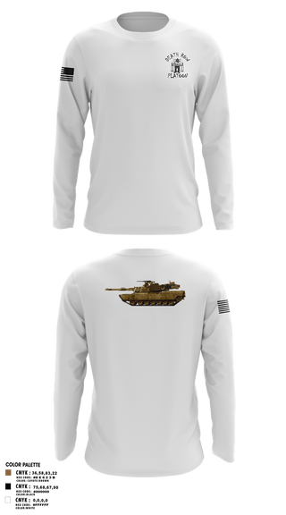 Long Sleeve Performance Shirt, Death Row Platoon, Tomahawk Troop, 5/4 CAV, 2ABCT, 1ID, , Teamtime, Team time, sublimation, custom sports apparel, team uniforms, spirit wear, spiritwear, sports uniforms, custom shirts, team store, custom team store, fundraiser sports, apparel fundraiser