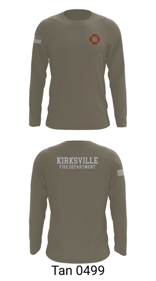 Long Sleeve Performance Shirt, Kirksville Volunteer Fire Department, Fire Department, Teamtime, Team time, sublimation, custom sports apparel, team uniforms, spirit wear, spiritwear, sports uniforms, custom shirts, team store, custom team store, fundraiser sports, apparel fundraiser