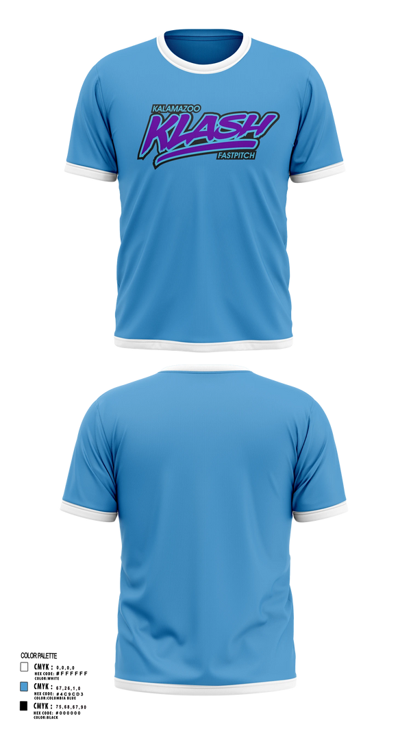 Short Sleeve Performance Shirt, Kalamazoo Klash, Softball, Teamtime, Team time, sublimation, custom sports apparel, team uniforms, spirit wear, spiritwear, sports uniforms, custom shirts, team store, custom team store, fundraiser sports, apparel fundraiser