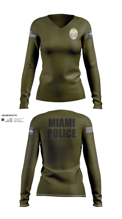 MPD Patrol 83314976 Women's Long Sleeve V-neck Shirt - 31